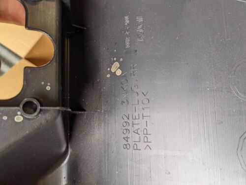 Nissan 84992-3VA0A PLATE-LUGGAGE,REAR Nissan Leaf ZE1