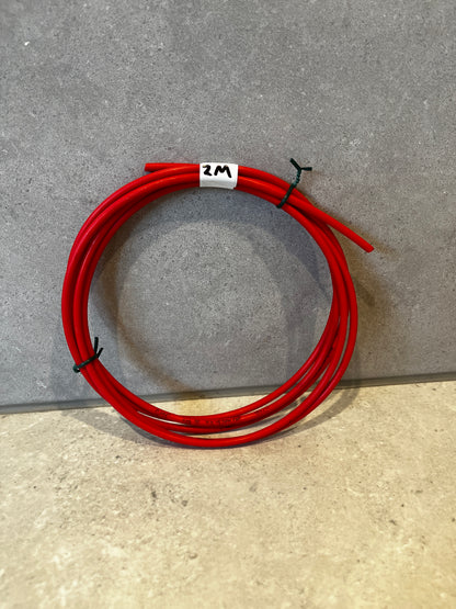 Red polyethylene tubing coil 2 meters length
