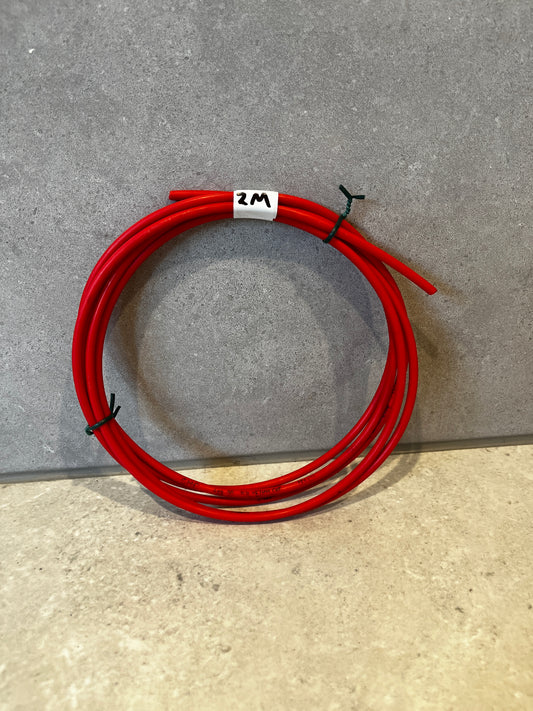 Red polyethylene tubing coil 2 meters length