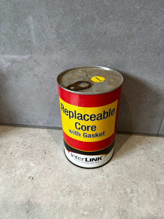InterLINK replaceable core with gasket in red and yellow can
