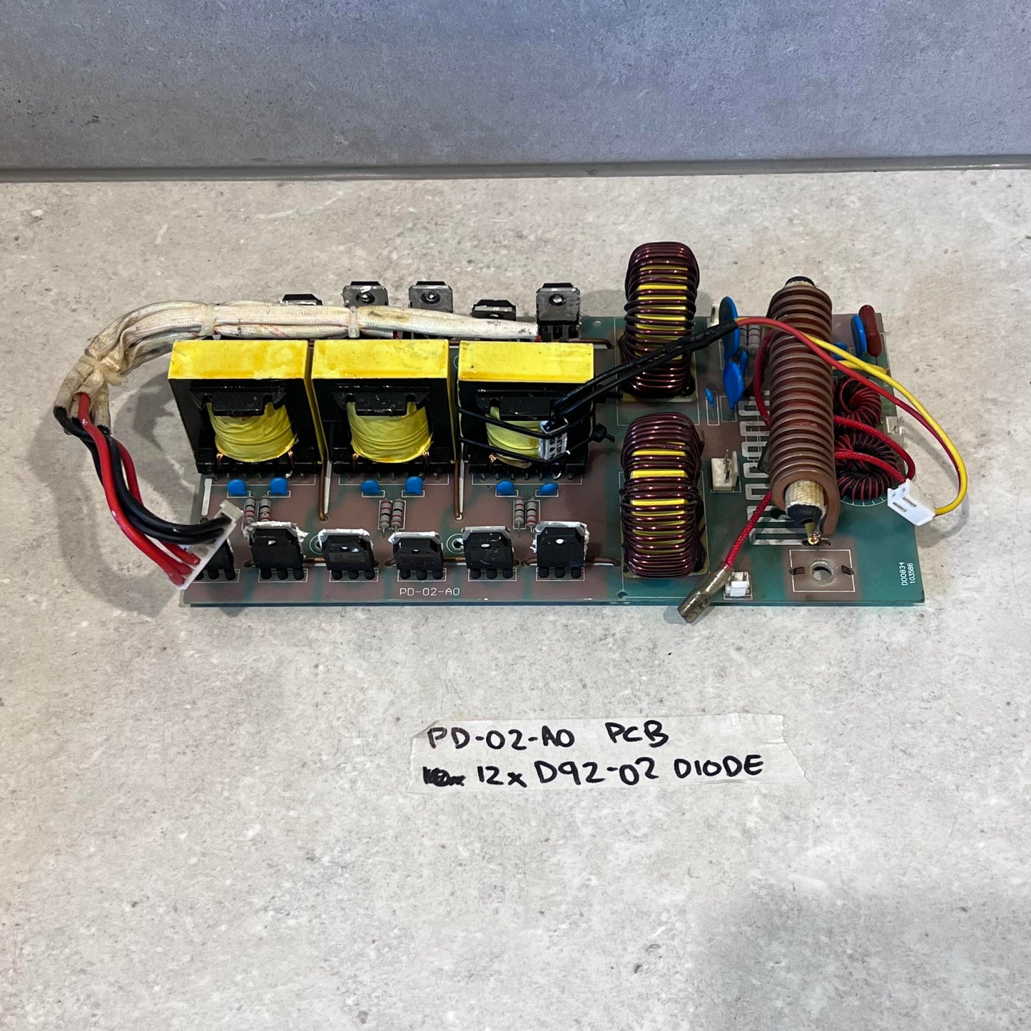PD-02-A0 PCB circuit board for CUT50 plasma cutter with transformers and copper coils