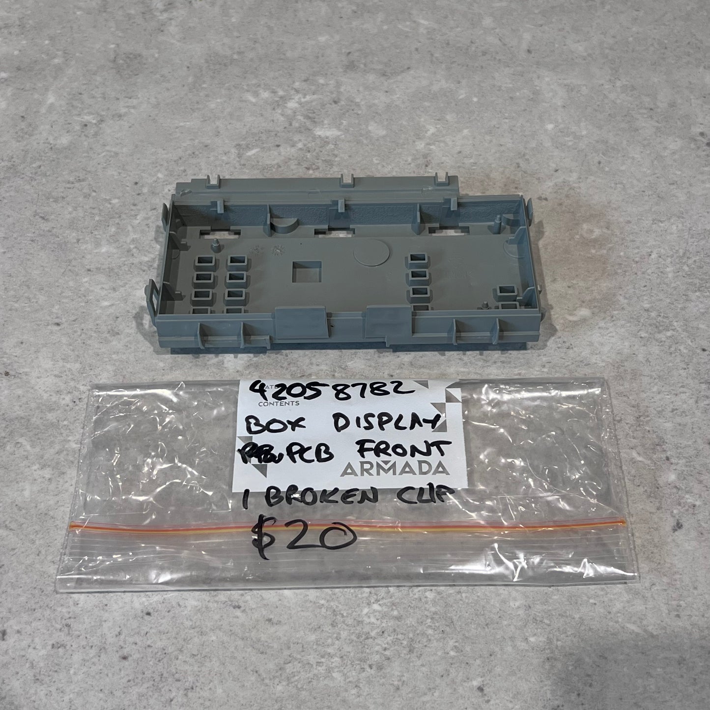 42058782 Front PCB Display Box - Durable Gray