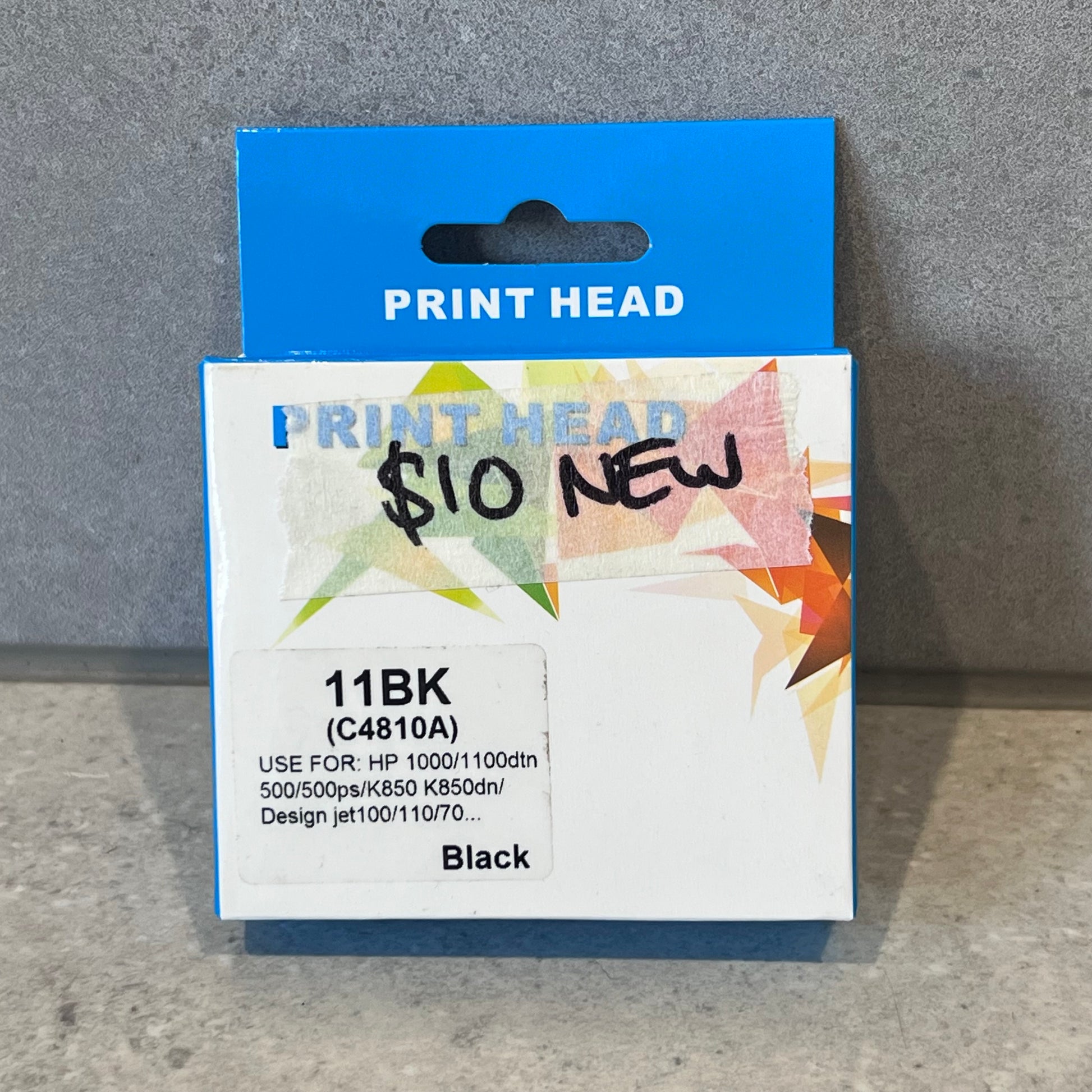HP 11BK Black Print Head C4810A packaging front view
