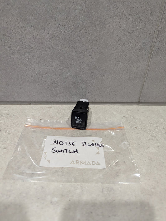 Armada Noise Silence Switch and labeled plastic bag on countertop