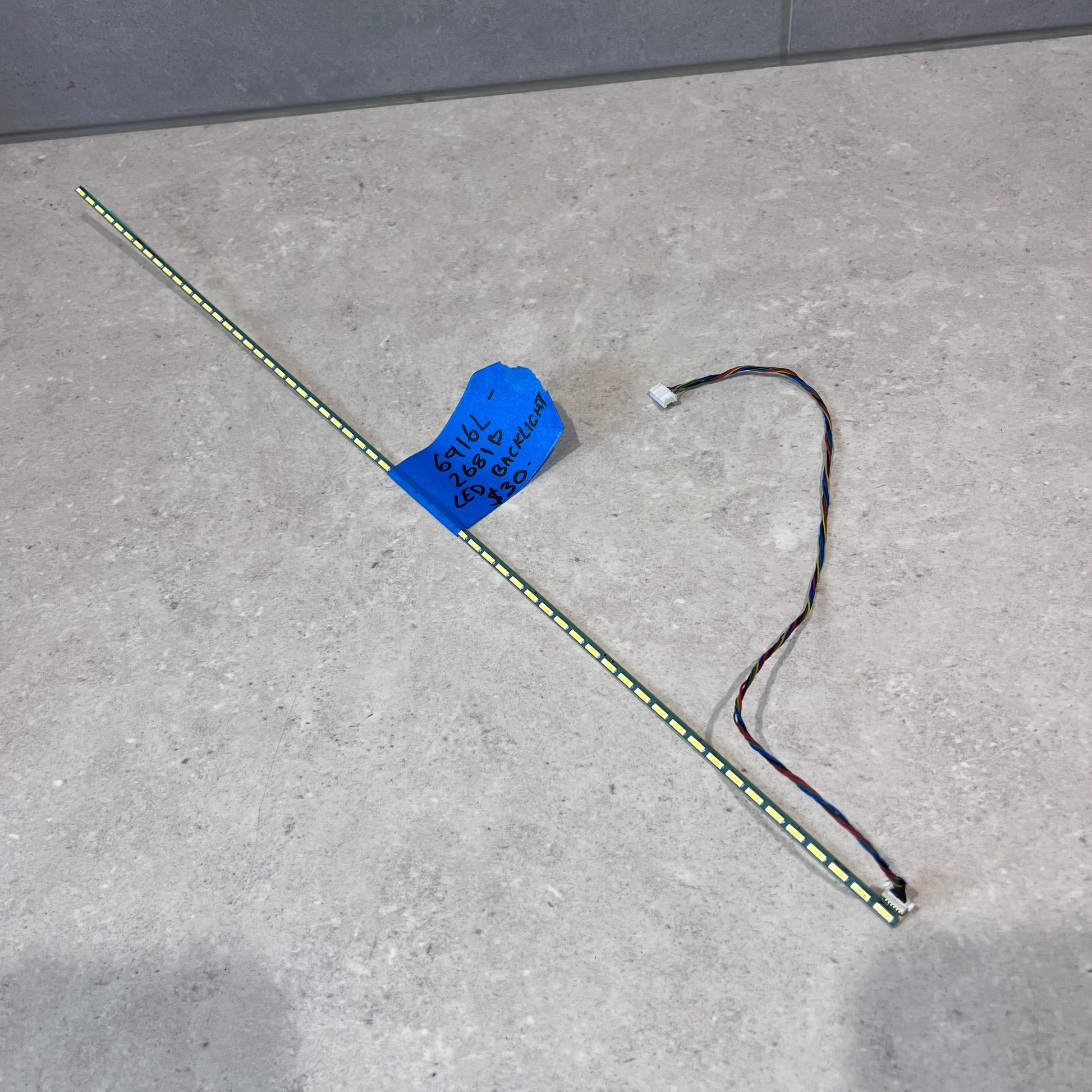 LED backlight strip with wiring connector