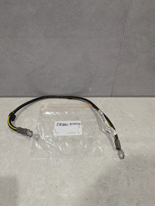 Automotive ground wire cable assembly with ring terminal connectors, labeled 2.8360-3NKOA