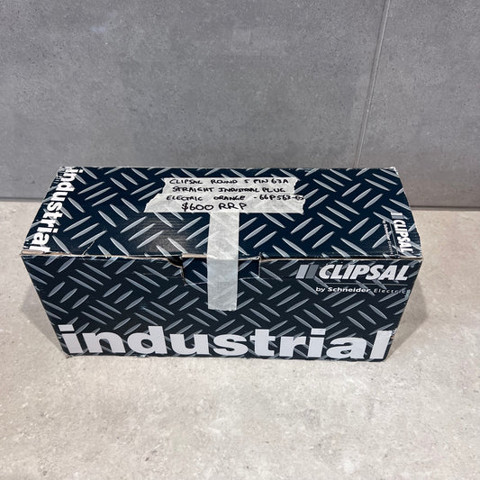 Box of Clipsal 5 pin 63A straight industrial plug by Schneider Electric