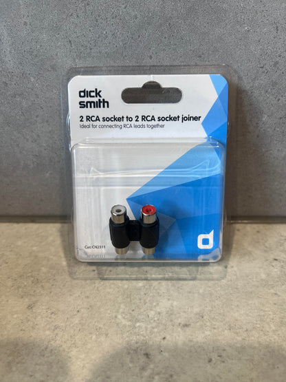Dick Smith 2 RCA socket to 2 RCA socket joiner in retail packaging