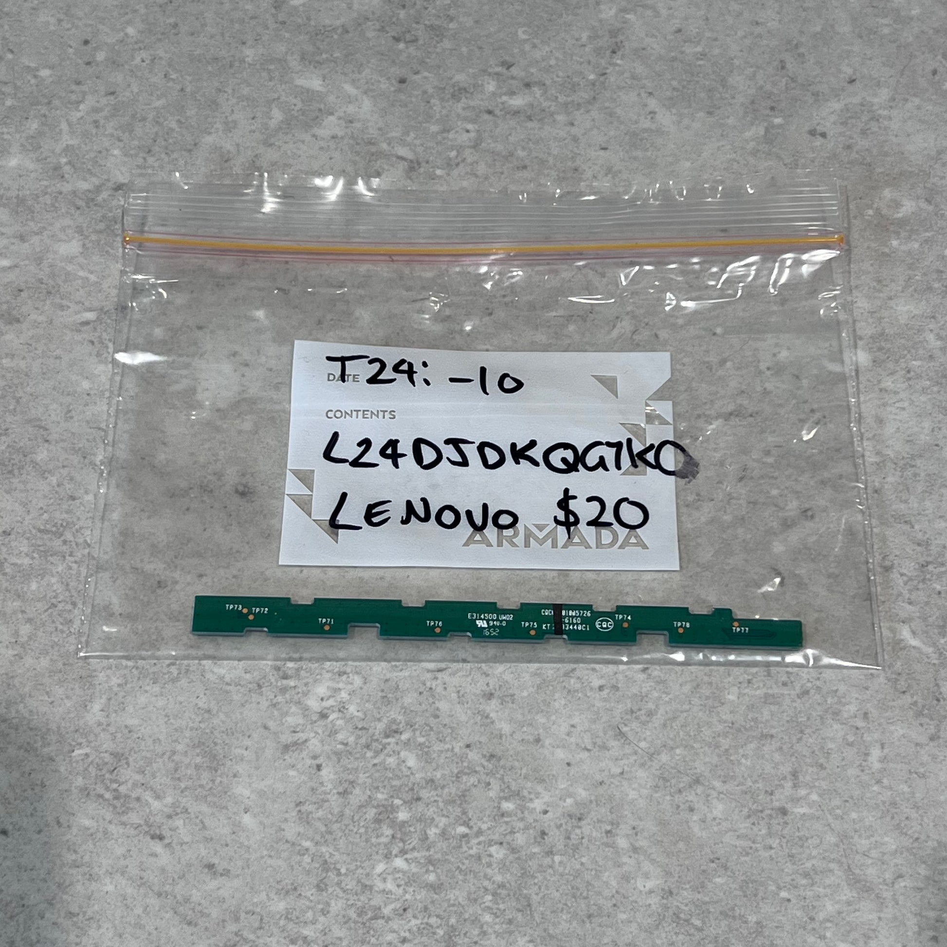 Lenovo T24i-10 monitor button board 