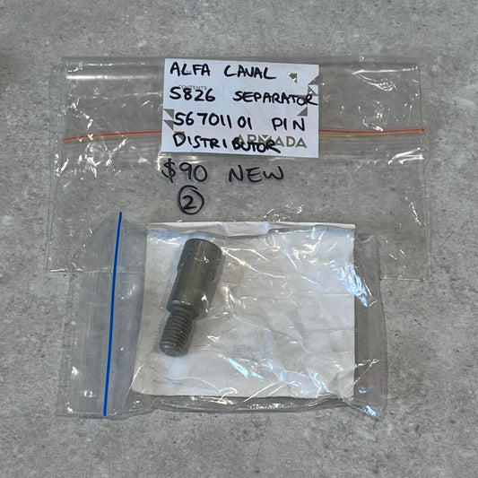 Alfa Laval 5826 Separator Pin Distributor in sealed plastic bag on gray surface