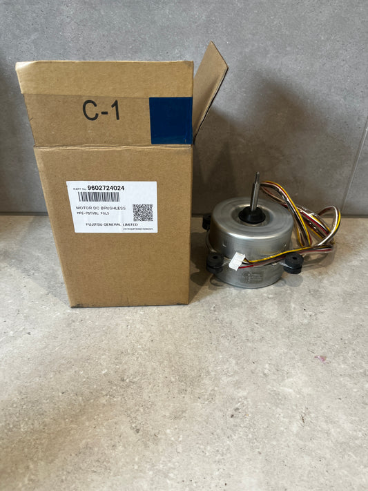Fujitsu brushless DC motor with box and wiring harness