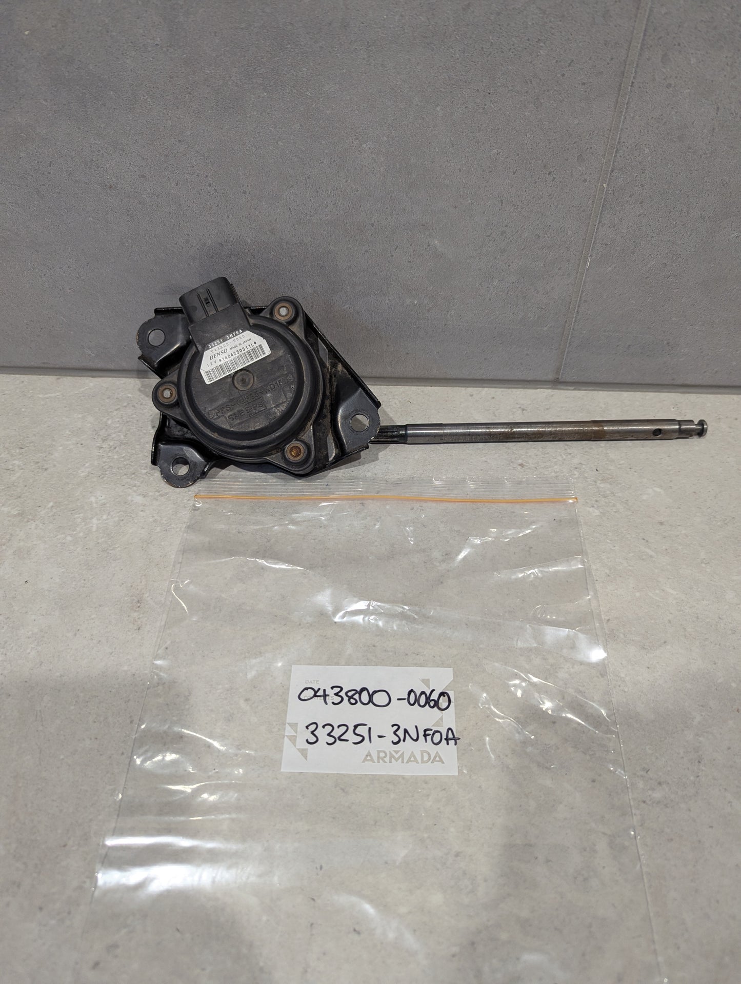 OEM transmission range sensor assembly with rod on display