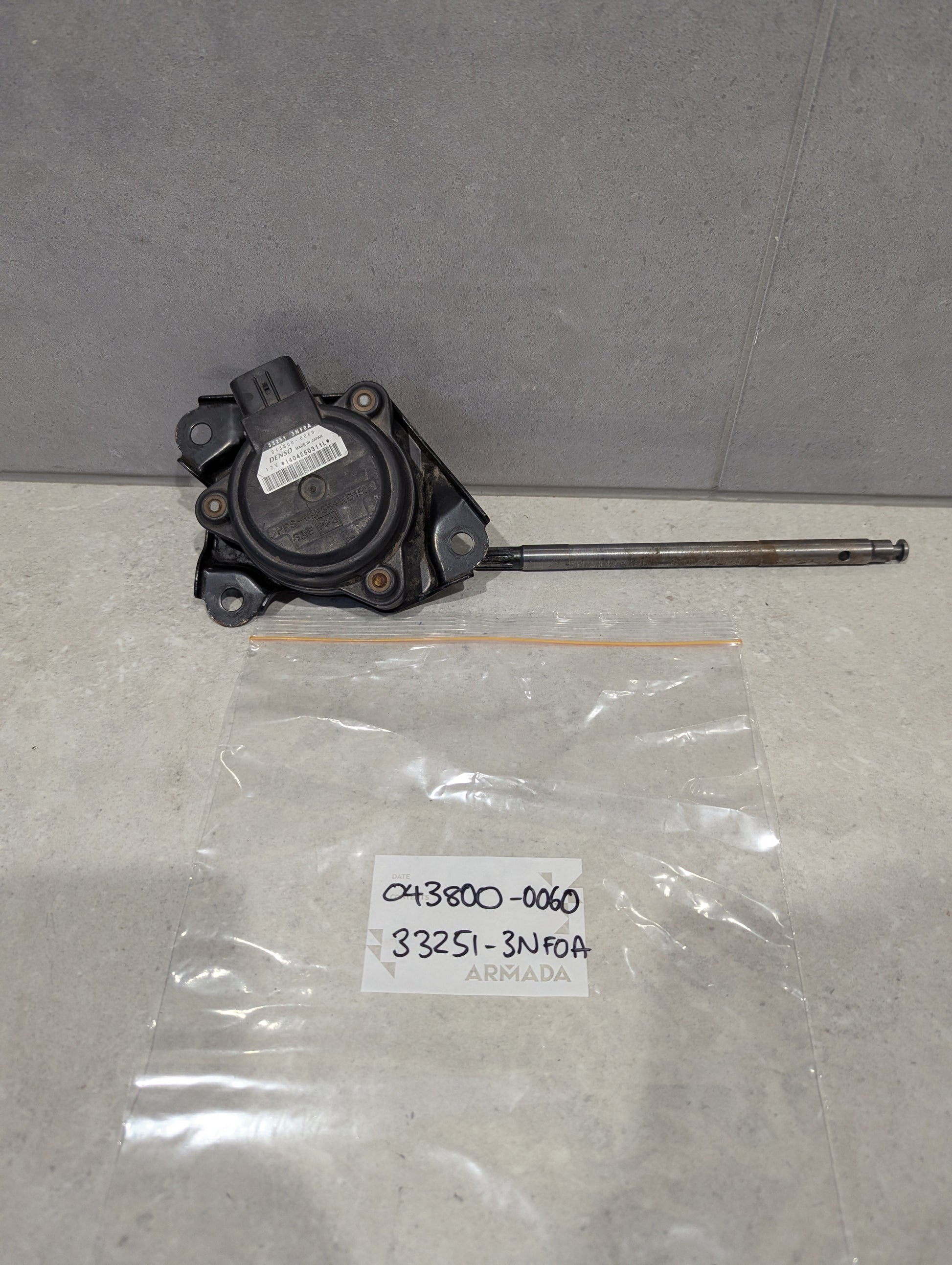 OEM transmission range sensor assembly with rod on display