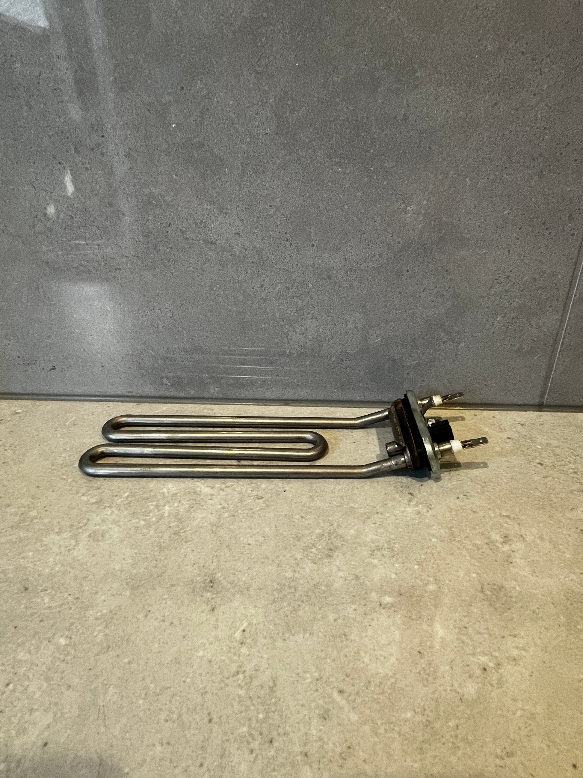 Electric water heater element on a countertop