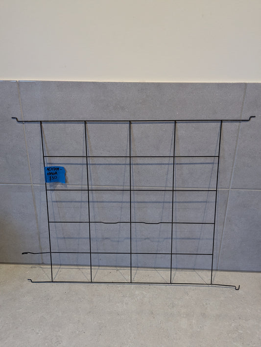 Black metal grid divider rack for organization and storage