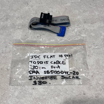 TENSOLITE IDC flat 16 pin TODB15 cable with label and storage bag on countertop