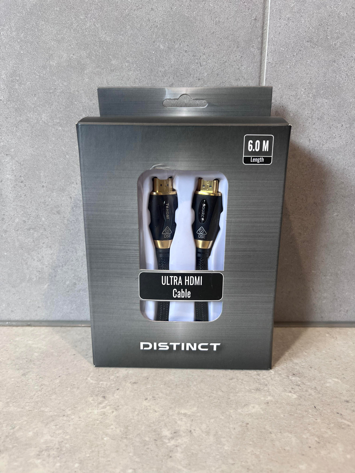 DISTINCT Ultra HDMI Cable in retail packaging with 6.0 meter length