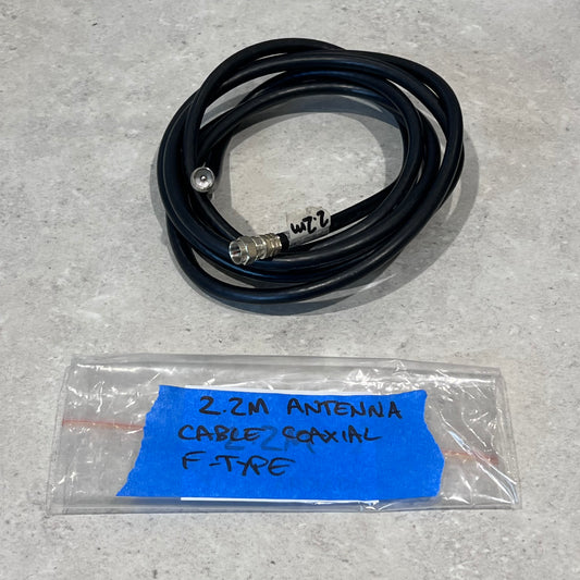 2.2M black coaxial antenna cable with F-type connectors