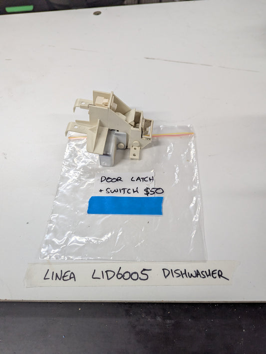 Linea LID6005 dishwasher door latch and switch replacement part