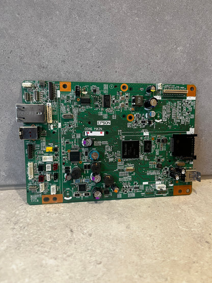 Front view of Epson circuit board with HDMI, USB ports and electronic components