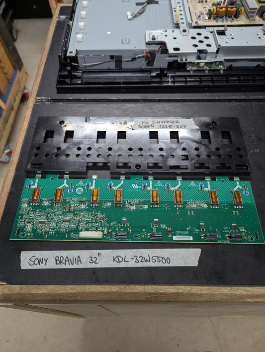 Sony Bravia KDL-32W5500 inverter board on workbench