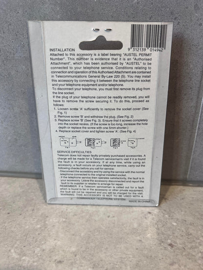 Back of Embertec power saver plug packaging with installation instructions