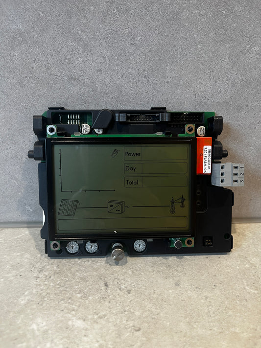 solar power monitoring display module with LCD screen and control dials