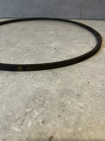 Close-up of SPZ 1120 V-belt showing printed specifications