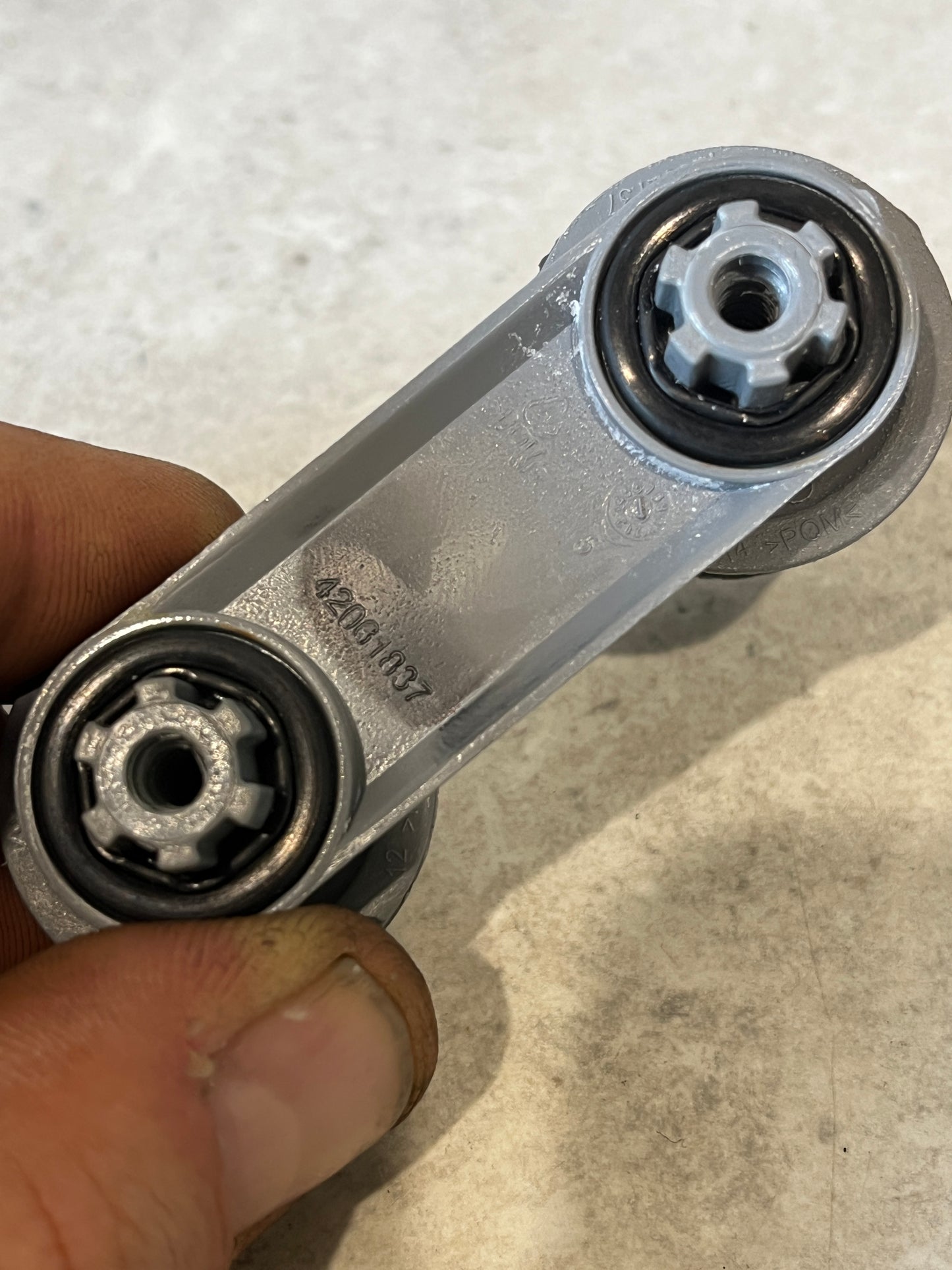 Close-up of dishwasher rack roller wheel assembly showing details