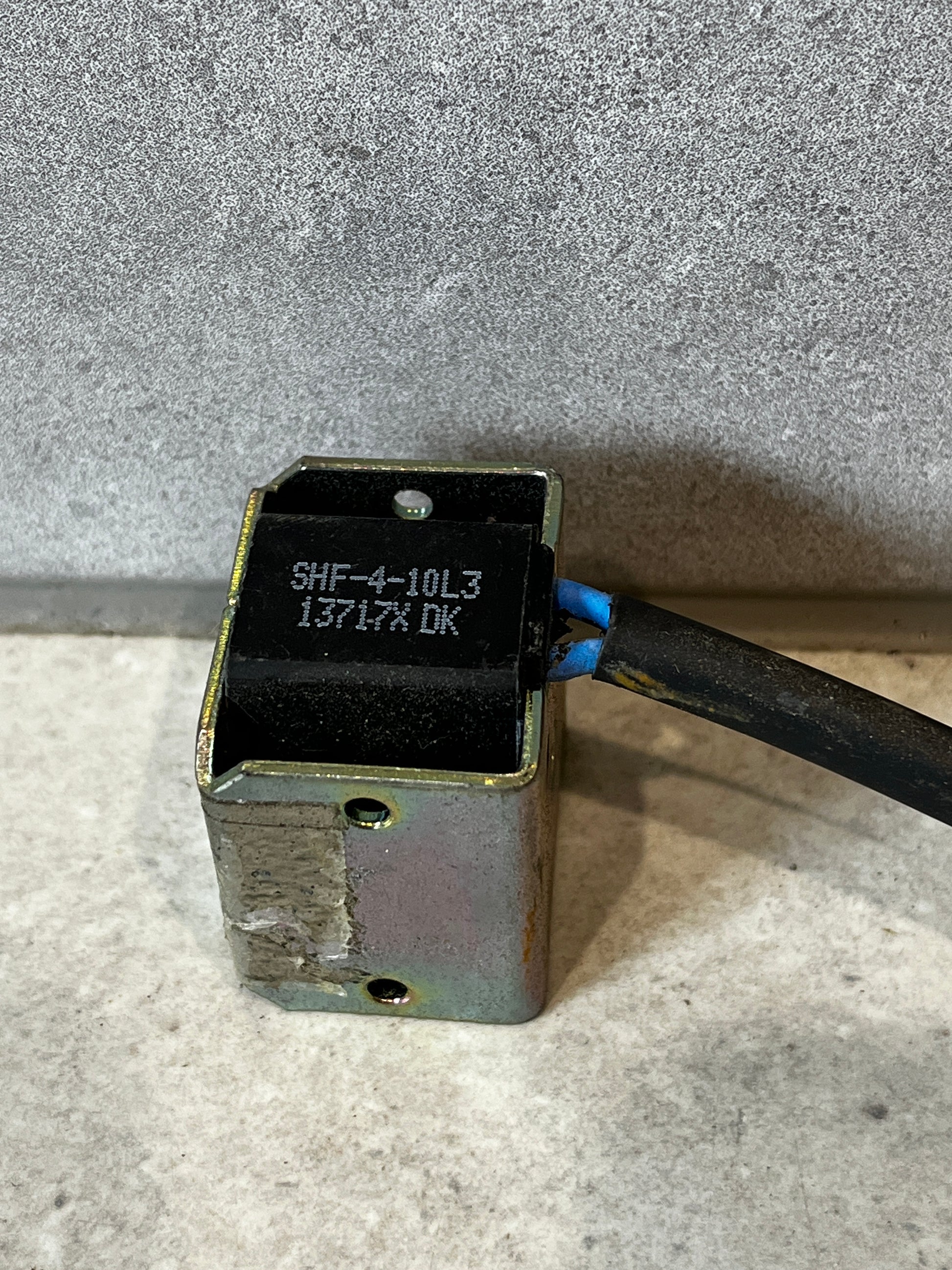 Close-up of Ranco solenoid coil showing model number SHF-4-10L3