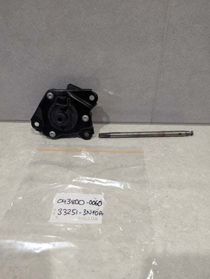 Back view of transmission range sensor assembly and rod