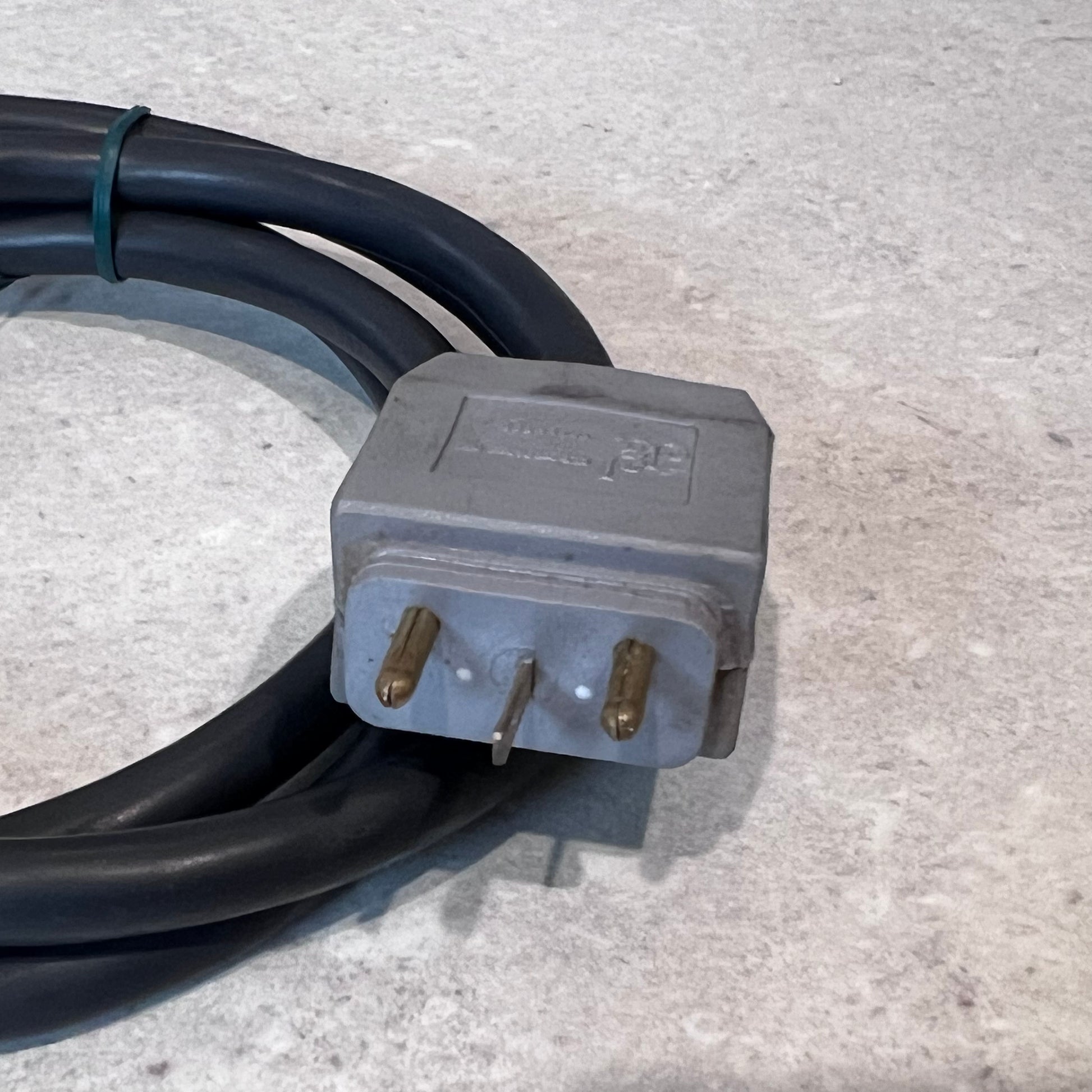 Close-up of plug connector on J + J Electronics spa cable