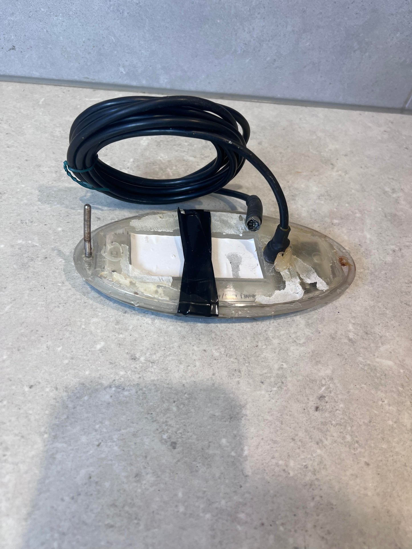 Back view of Heritage Spas digital spa control panel showing attached cable and mounting area