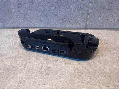 Rear view of JVC CU-VC7U Everio Docking Station displaying multiple input/output ports and docking cradle