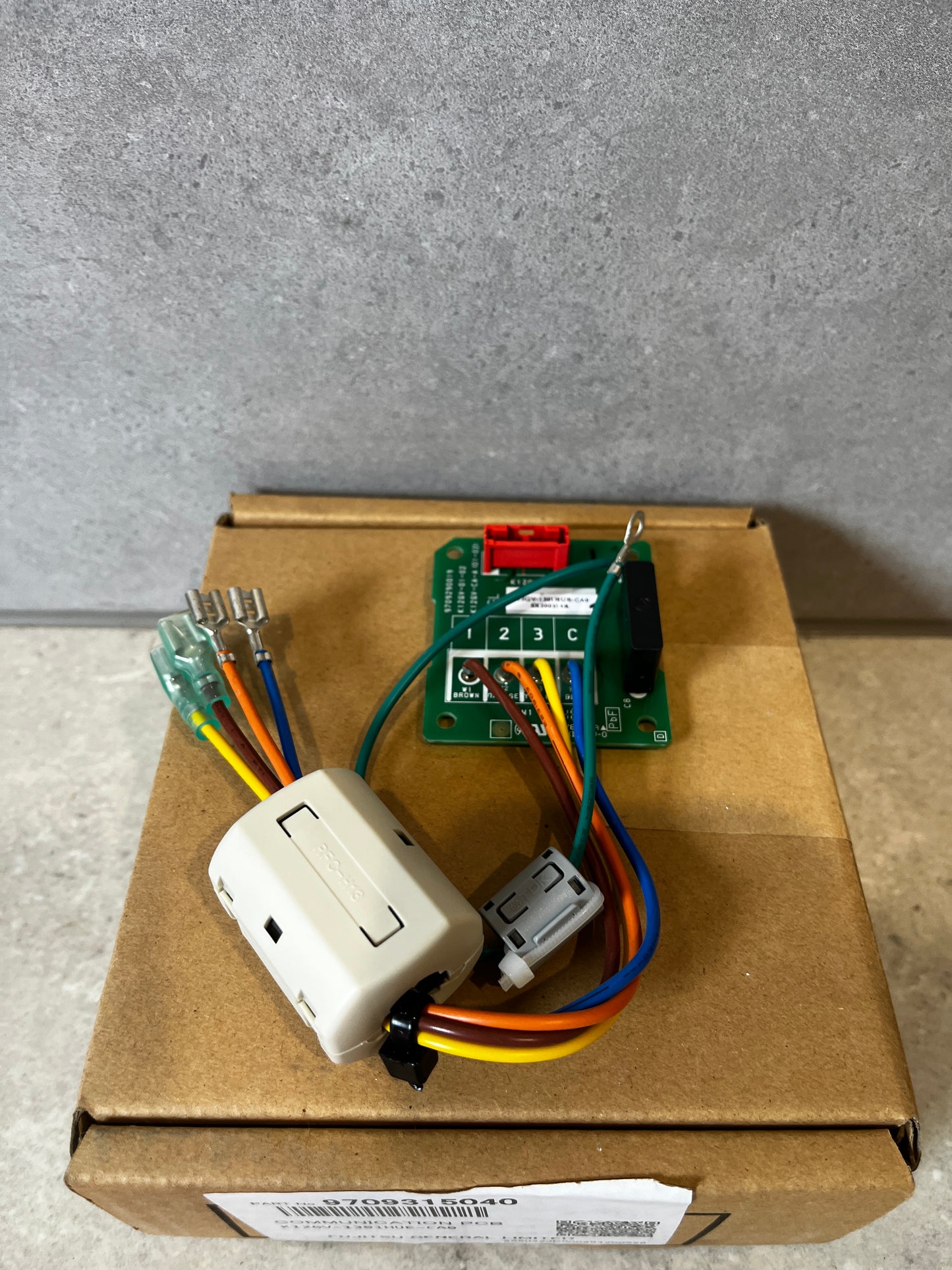 Top view of Fujitsu Communication PCB Kit showing terminal details
