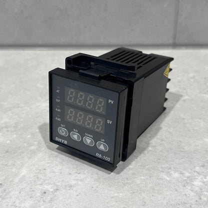 SHYB R8-100 Digital PID Temperature Controller front and side view showing display and controls