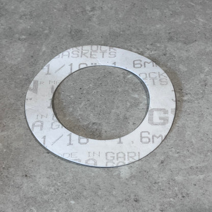 Garlock PTFE gasket with printed specifications visible
