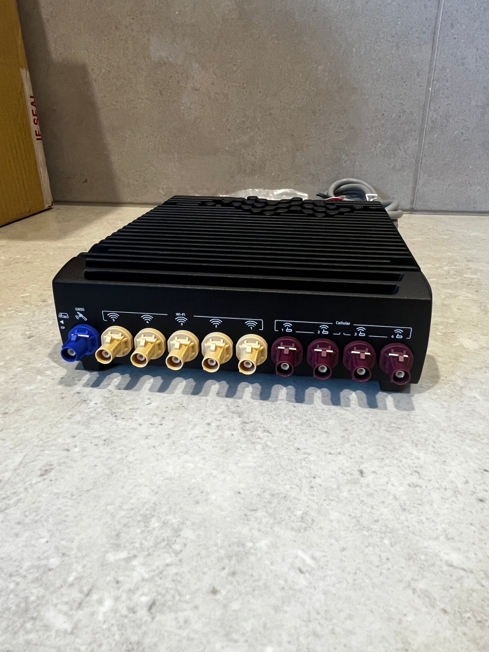Side view of AirLink XR80 router showing ventilation design and branding