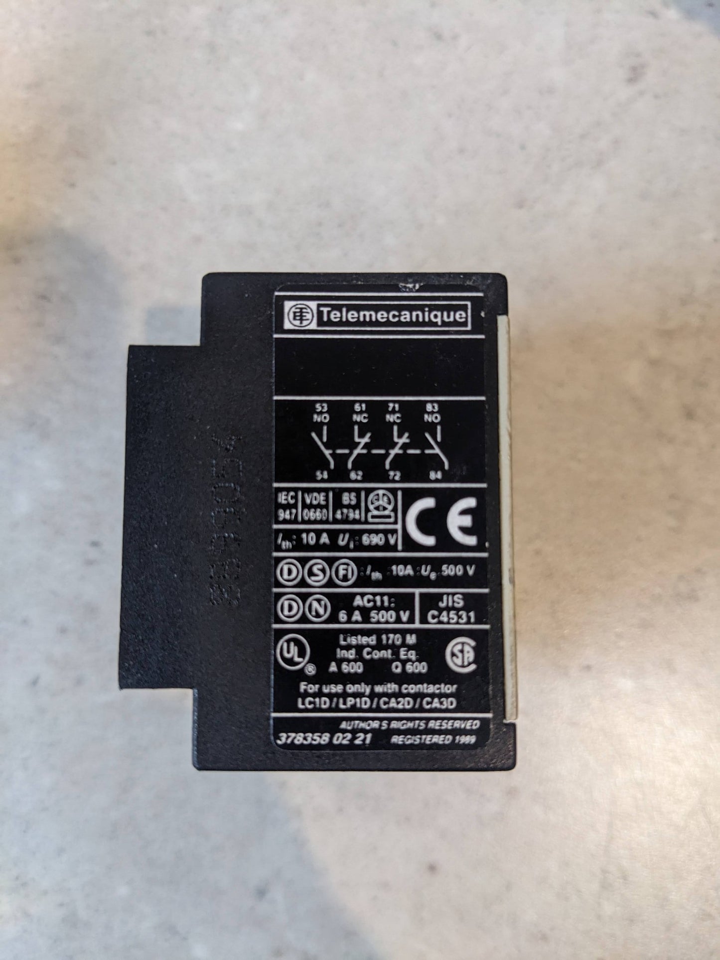 Telemecanique Auxiliary Contact Block LA1-DN22 2NO+ 2NC