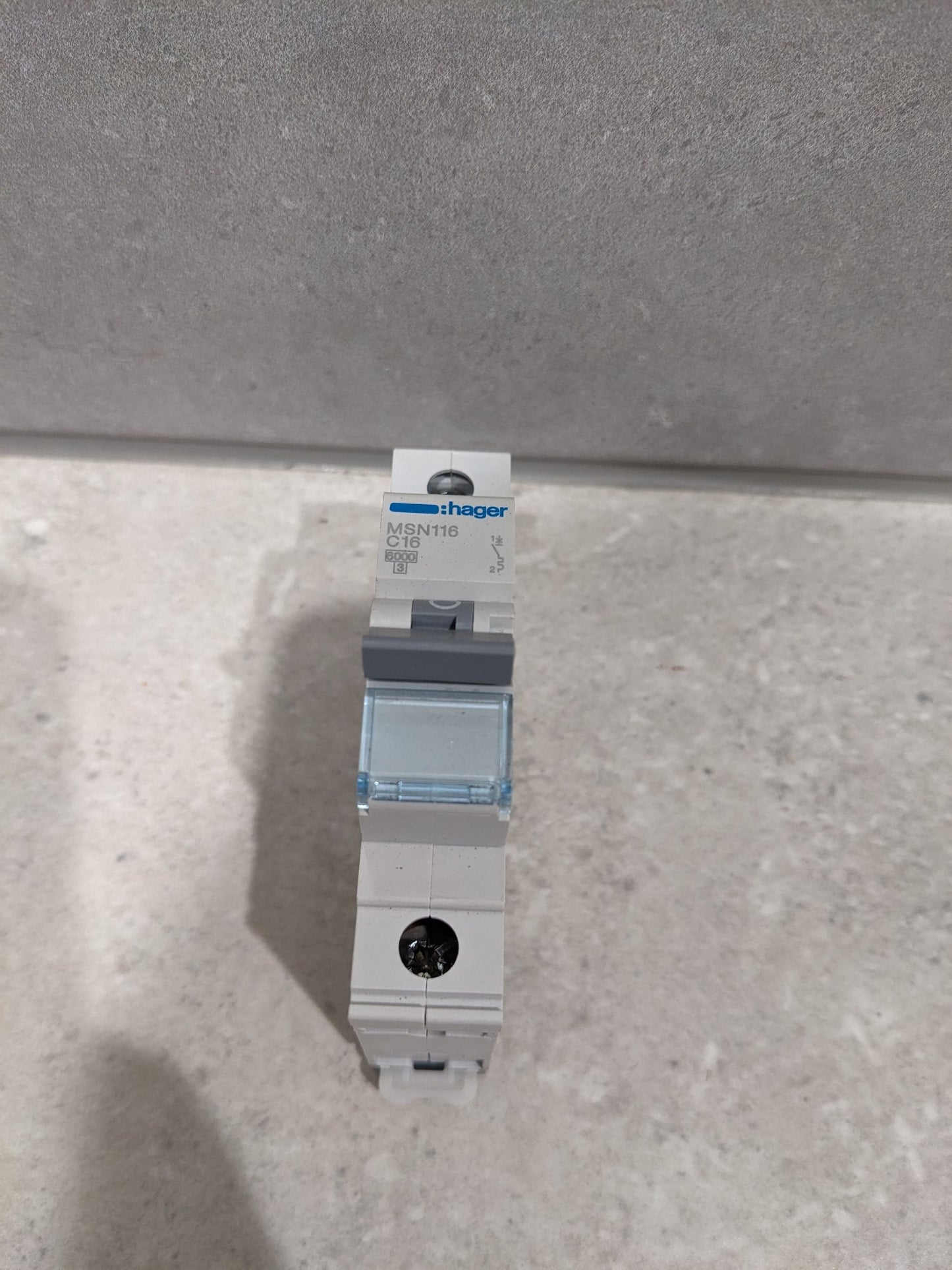 Hager Electrical HAGER MSN116 | 16Amp Single Pole 6kA C-Curve Circuit Breaker