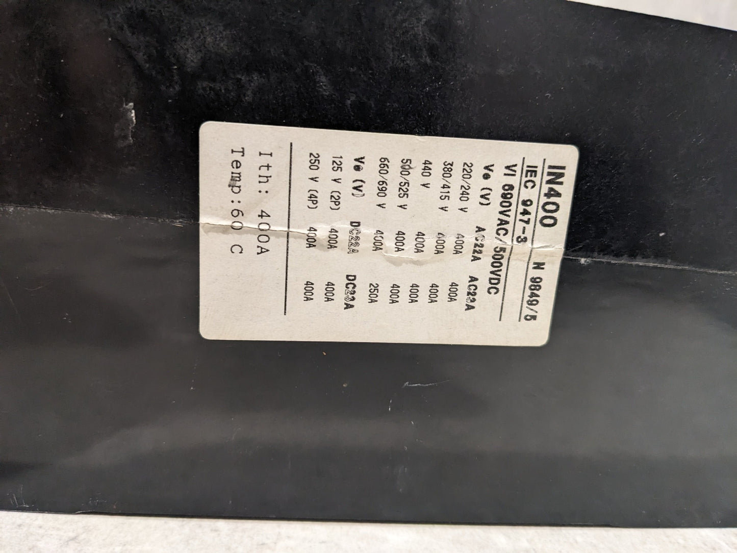 IN400 | Merlin Gerin Interpact | Disconnect Switch, 400A, 3Pole, Used