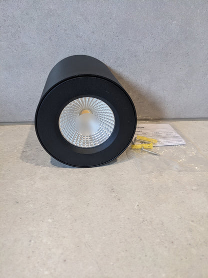 Unios Apex LED Downlight 13W Surface Mount Medium Canister Black