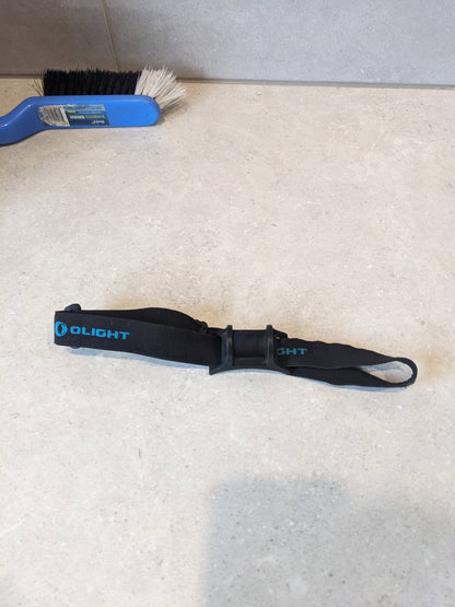 Black silicone holder and headband for H600 and H60x to Suit Zebralight