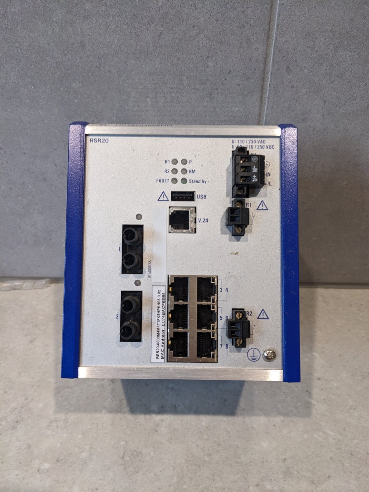 Hirschmann  Managed Switch RSR20-0800M4M4T1FK9HPHH05.0.02 RSR 20 Belden