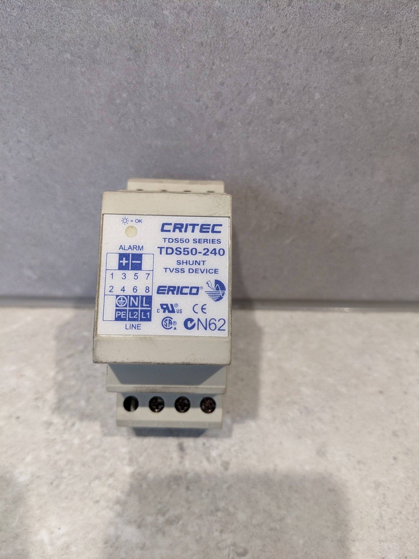 CRITEC TDS50240 50 kA Din rail Surge Diverter TD technology 3 Mode