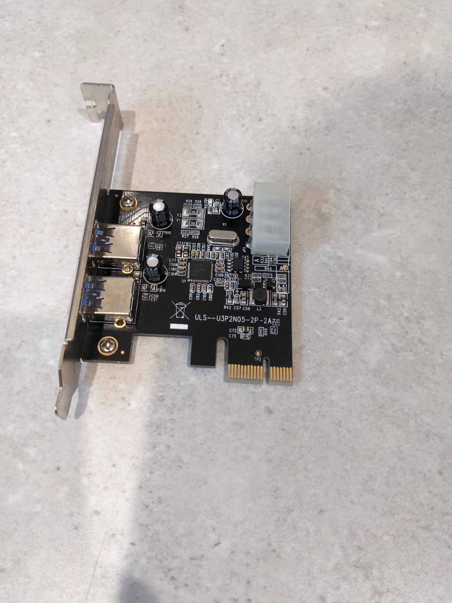 2 Port PCI Express SuperSpeed USB 3.0 Card Adapter with UASP Support Molex Power