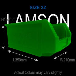 Lamson Storage Bin - Size 3Z Green